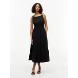 Tommy Hilfiger Trägerkleid Midikleid Schwarz M