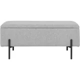 House Nordic Sitzbank Watford Stoff Grau Hellgrau