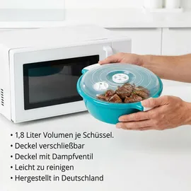 Lantelme Mikrowellenschüssel Grün 2-tlg.