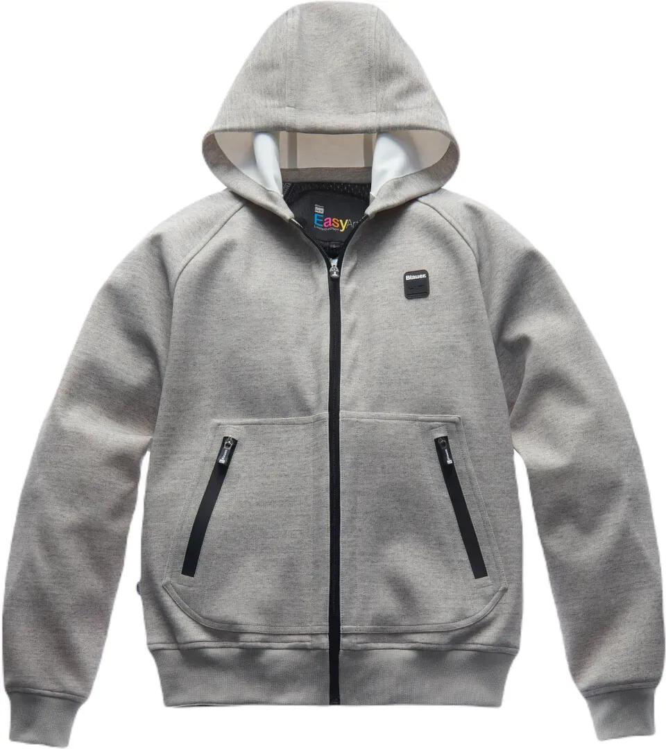 Blauer Easy Man wasserdichter Motorrad Zip Hoodie, grau, Größe M für Männer