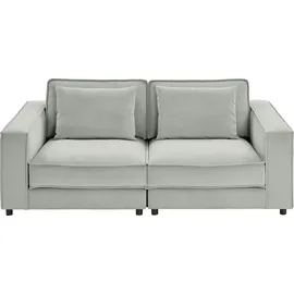 Atlantic Home Collection 2-Sitzer Valan Cord 198 x 83 x 126 cm Grau frei stellbar mit Wellenunterfederung
