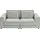 Atlantic Home Collection 2-Sitzer Valan Cord 198 x 83 x 126 cm Grau frei stellbar mit Wellenunterfederung