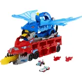 Hot Wheels JBM72 Hot Wheels City Ultimativer 2-in-1 Drachen Transporter Spielset