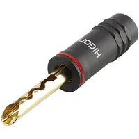 HICON HI-BM13-RED Lautsprecher-Steckverbinder Stecker, gerade Polzahl 1 Schwarz, Rot