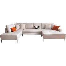 trends by hg Wohnlandschaft Cord 3-Sitzer Beige