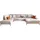 trends by hg Wohnlandschaft Cord 3-Sitzer Beige