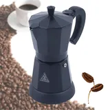 Fetcoi Espressokocher Elektrisch Espressomaschine Mokka Maschine Aluminium Espresso Kanne, 300 ml / 6 Tassen