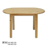JVmoebel Esstisch Massivholz Esstisch im Landhausstil aus echtem Holz (Packung, 1-St., Tisch), Made in Europa beige|braun