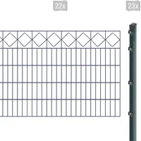 Arvotec Doppelstabmattenzaun »EXCLUSIVE 100 zum Einbetonieren "Karo" mit Zierleiste«, Zaunhöhe 100 cm, Zaunlänge 2 - 60 m 90023961-0 anthrazit H/L: 100 cm x 44 m