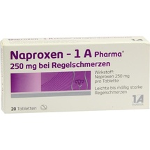 1 A Pharma Naproxen-1A Pharma 250 mg b.Regelschmerzen Tabl. 20 St