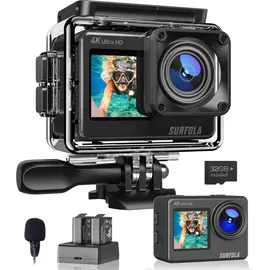 DTS Surfola Action Cam 4K 60FPS Unterwasserkamera Schwarz