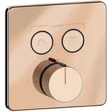 GESSI Hi-Fi Fertigmontageset Thermostat mit Tasten-Bedienung on/off. 2-Wege, 38718030, Farbe: Kupfer PVD