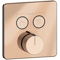 GESSI Hi-Fi Fertigmontageset Thermostat mit Tasten-Bedienung on/off. 2-Wege, 38718030, Farbe: Kupfer PVD