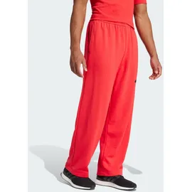 adidas Essentials Wide Leg 3 Bar Logo Hose Pure Ruby/Black XS