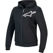 Alpinestars Stella Chrome V2 Sport Damen Motorrad Zip Hoodie Schwarz XS