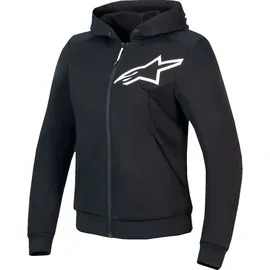 Alpinestars Stella Chrome V2 Sport Damen Motorrad Zip Hoodie Schwarz XS