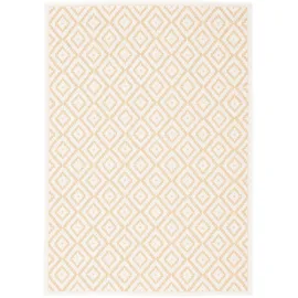 Pergamon In & Outdoor Flachgewebe Sisaloptik Natur, Terrasse und Balkon, Teppich Valencia Fliesenoptik Beige Creme in 5 Größen