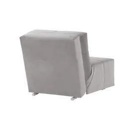 Nehl Schlafsessel Solino Velours 85 x 85 x 102 cm Grau mit Schlaffunktion