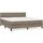 vidaXL Boxspringbett mit Matratze Taupe 180x200 cm Stoff