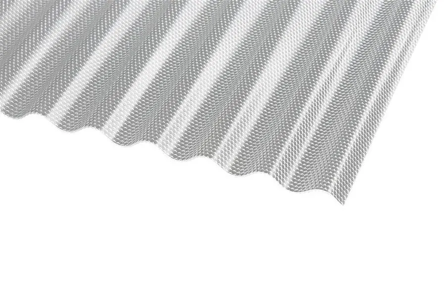 Acryl Wellplatten 3mm Sinus 76/18 Wabenstruktur klar 1045 x 7000