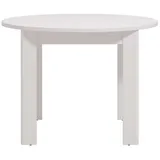 Home affaire Esstisch Ancona runder Tisch, 106 cm, MFD Tischplatte, in verschiedenen modern Farben, Ideal für eine moderne Küche weiß