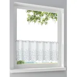 Querbehang HEINE HOME Gr. 4, weiß, grau, B:120cm H:45cm, Polyester, Gardinen