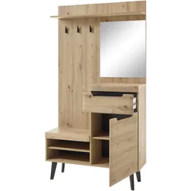 Home Affaire Torge Garderobenschrank 107 x 34 x 197 braun