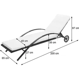 MCW Gartenliege 200 x 0 x 0 cm Grau