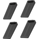 Türstopper, Yosemy 4 Stück Gummi Türkeil Rutschfest Höhenverstellbar Fensterstopper Keil, Ungiftig Kein Unangenehmer Geruch,Verwendet auf Badezimmer, Balkontür, Kinderzimmer(Schwarz)