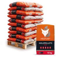 HEIZFUXX Holzpellets Red Heizpellets Hartholz Wood Pellet Öko Energie Heizung Kessel Sackware 6mm 15kg x 20 Sack 300kg / 1 Palette Paligo