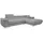 Mirjan24 Eckcouch Cord 5-Sitzer Grau