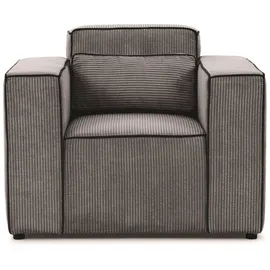 Fun Möbel Sessel Waldo Stoff Poso 1-St. 75 x 85 x 85 cm Grau