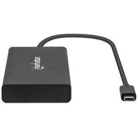 Manhattan USB-C auf Dual-HDMI Multiport-Adapter - Schwarz