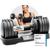 EVERLEVEN Hantel-Set Verstellbare Kurzhanteln - 15 Gewichtseinstellungen - Hantelset 12kg Einzelhantel