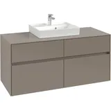 Villeroy & Boch Collaro Waschtischunterschrank C07000VR 120x54,8x50cm, Waschtisch mittig, graphite
