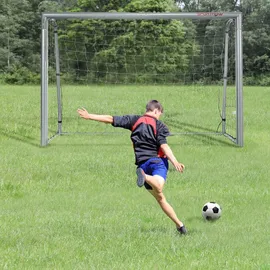 sportnow Fußballtor Grau 240 x 85 x 160 cm
