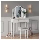 Vicco Schminktisch Kate Weiß 80 cm mit Hocker