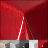 Wachstuchtischdecke Tischdecke abwaschbar PVC Plastik-Tischdecken Gartentischdecke RUND OVAL ECKIG Rechteckig Outdoor Wachs Tafeldecke (Rot, 160cm Rund)