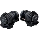 PH Fitness Verstellbare Hantel Set 24KG Schwarz - 2 STÜCK - Smart Hanteln - Adjustable Dumbbells von 2,5 bis 24 kg - 15-in-1 Kurzhantel Dumbells - Schwarz