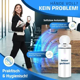 Kesser Automatik Sensor Mülleimer 30 l Silber