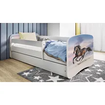 raumhirsch furniture Kinderbett mit Pferd 80 x 180 cm Holzwerkstoff weiß
