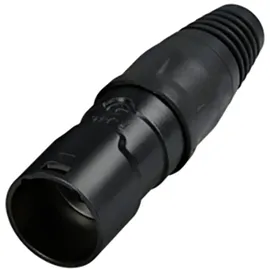 Rean AV Kabelsteckerschutz IP65 für konfektionierte RJ45-Kabel, schwarz-verchromtes Gehäuse Rcem-z-