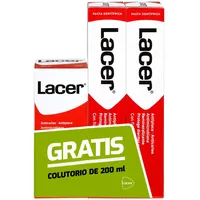 Lacer Duplo Pasta Dentífrica Antiplaca-Anticaries 125Ml + Colutorio 200Ml