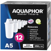 AQUAPHOR A5 Wasserfilterkartusche - filtert bis zu 350L - 12er Pack, BPA frei