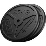Marbo Sport Slim Guss Hantelscheiben Set 50 kg 2 x 25 kg schwarz