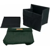 lycce Aufbewahrungskorb Faltbare Aufbewahrungsbox Cord 4P 33 x 33 x 31 cm grün