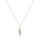 Elli Halskette mit Feder Anhänger 925 Sterling Silber Roségold