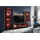 komodee Wohnwand TV Tivoli Medio A2 Schwarz/Wotan 245x159x35 cm,