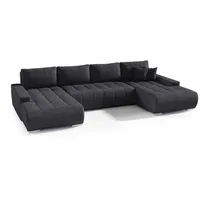 Fun Möbel Wohnlandschaft Sofa mit Schlaffunktion VOGAR Stoff Aston
