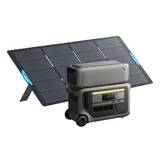 Anker SOLIX F3000 Powerstation, BP3000 Erweiterungsakku und 400W Solarpanel, 3072Wh, 3600W, 230V Ausgang, 2400W Aufladung, stromgeneratorfür Camping, Wohnmobile und Notfälle
